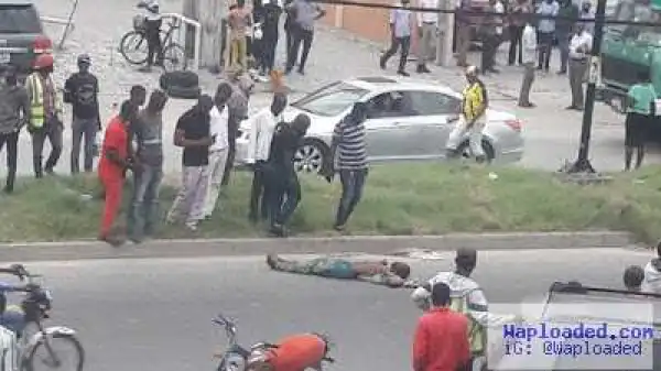 Photos: How A Laptop Theft Was Beaten To Death In Lagos